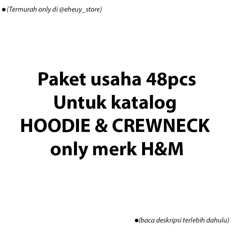 Paket usaha Hoodie Crewneck H&amp;M boleh mix Paket Borongan Hoodie Crewneck HnM