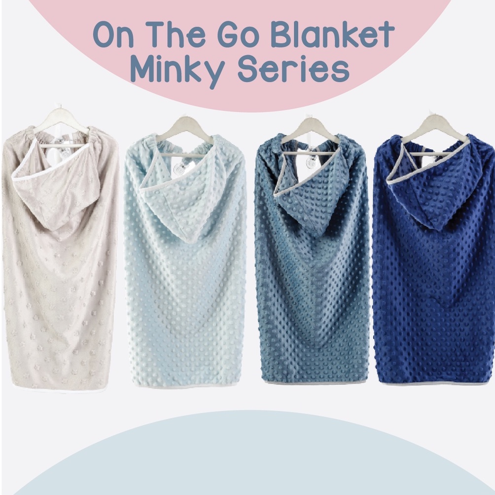 On The Go Blanket Minky Dot Series Selimut Bayi Bisa Custom Nama Kukopilokids