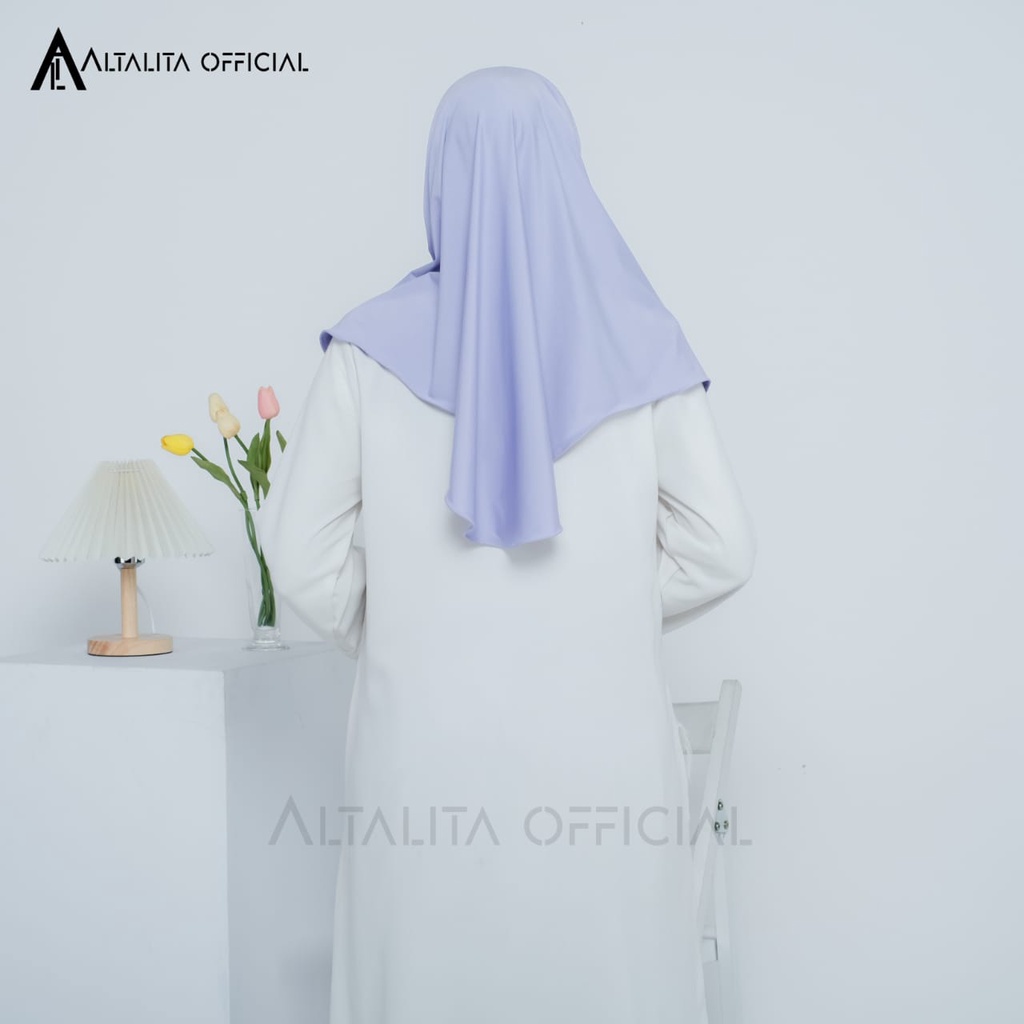 Altalita - Hijab Bergo Zaida Malay Instan Non Pet Jersey Premium | Jilbab Khimar Instan Polos Syari Menutup Dada Non Pet | Kerudung Malaysia Jumbo Instan Non Pad Terbaru Cocok untuk Sekolah Olahraga Volly Futsal Senam dan Sehari-hari