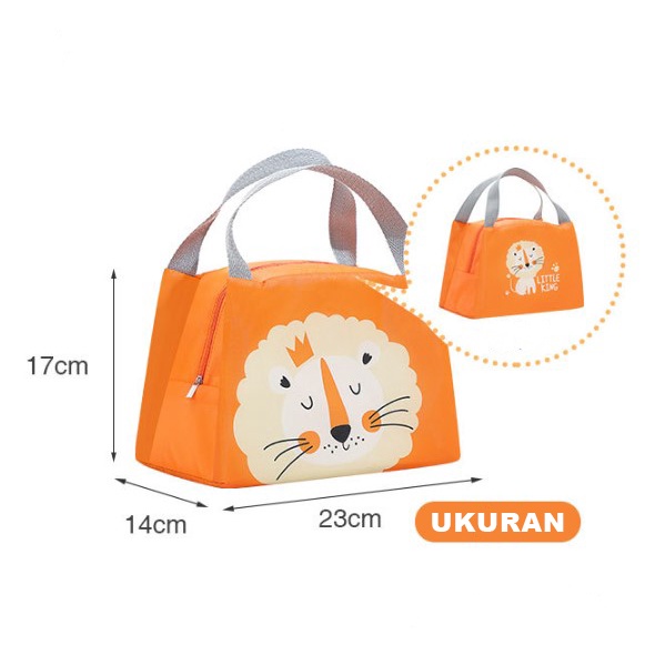 Tas Bekal Makan Motif Lucu Dengan Lapisan Insulasi Alumunium Foil Lunch Bag - TM024