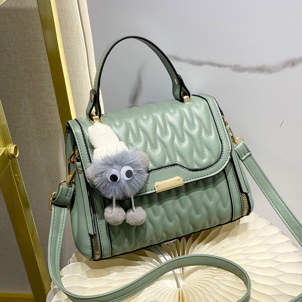 LBAGS - COD, Tas Wanita, Shoulder Bag, PU Leather, 23 Cm x 9 Cm x 18 Cm - 650 Gram (462)
