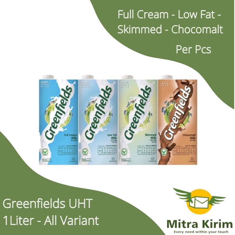 

Greenfields UHT All Varian Per Pcs - 950 Ml