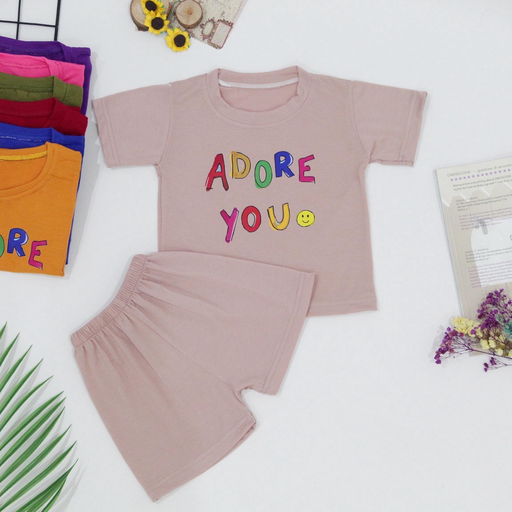 tokolobo Set anak Adore you (soft spandex) DTF print