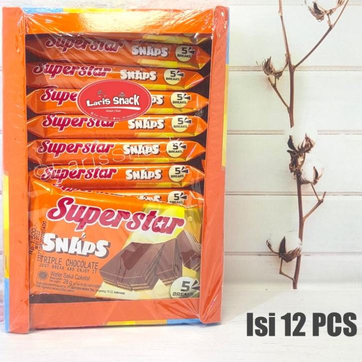 

Ready Stok Wafer Superstar Snap Biskuit Jadul 1 box isi 12x28gr grosir