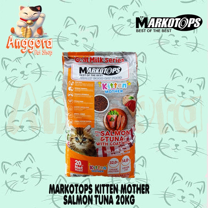 Makanan kucing kering Markotops 20kg adult Dry food (Grab gosend)