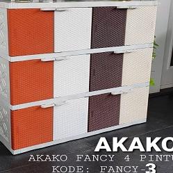BISA COD ✔️Lemari Pakaian Plastik Akako Fancy 2 susun 3 susun 4 susun 5 susun  Lemari Baju Rotan War