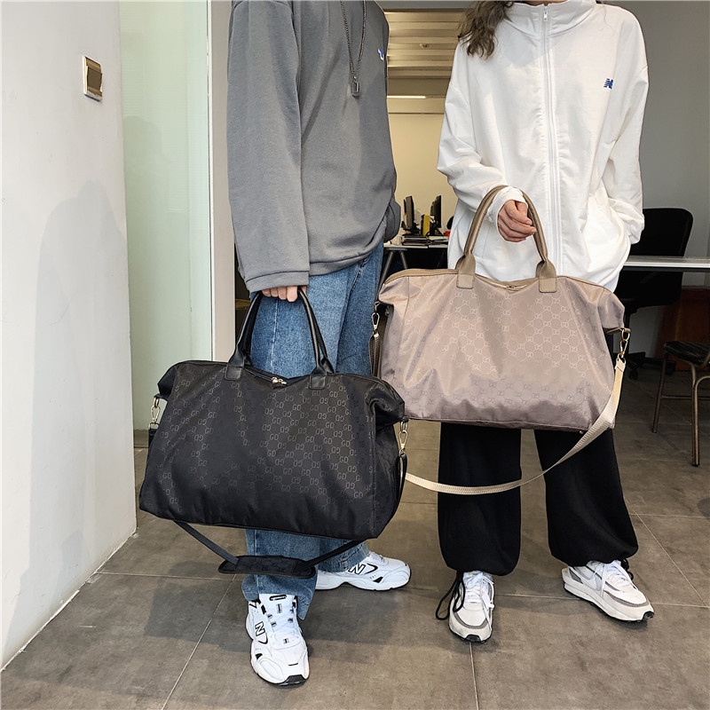 BJ57861 - BLACK/KHAKI - TAS TRAVEL/GYM WANITA FASHION IMPORT MODIS ELEGAN TERMURAH TERLARIS TERBARU BAGSTORE JAKARTA TAS BATAM CR7861 LT2170 MIRIP ZC0035
