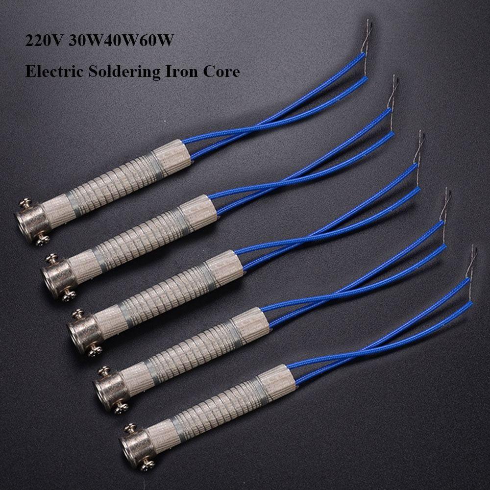 Top 5pcs Soldering Iron Core Kualitas Tinggi Panas Eksternal 220V 30W40W60W Alat Las