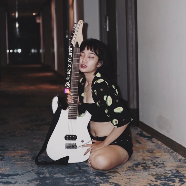 Original Gitar Elektrik SAMICK SS-51 Putih Elizabeth 1958 White Series