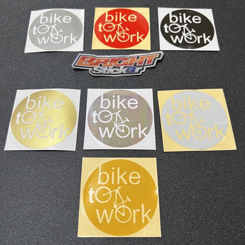 STICKER STIKER BIKE TO WORK CUTTING