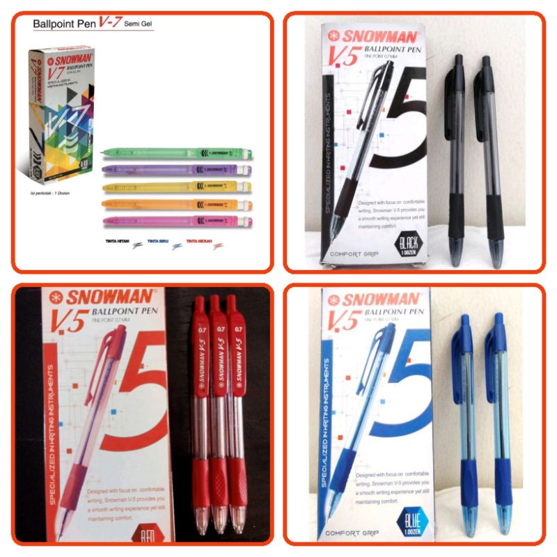 

PULPEN V5 SNOWMAN , V7 SNOWMAN PER PAK