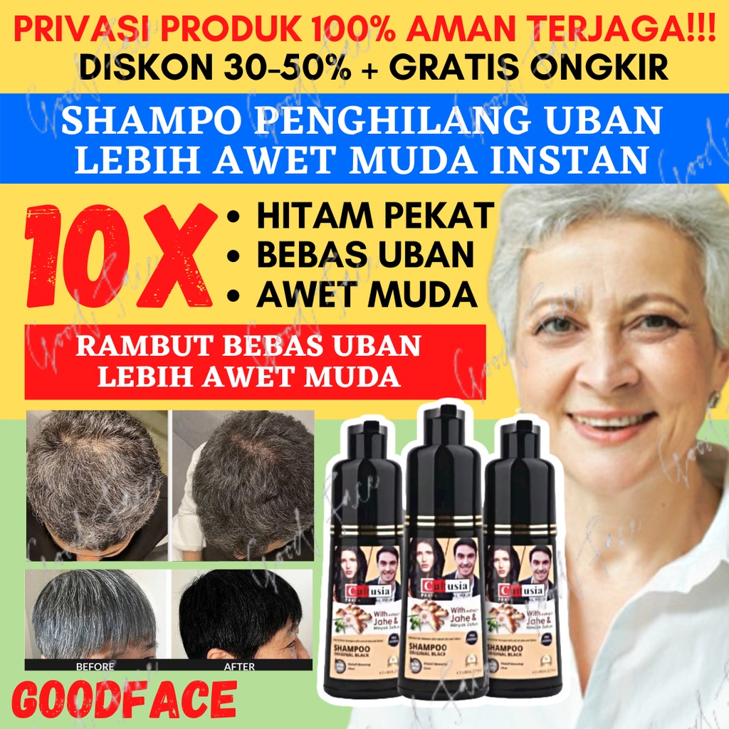 SHAMPOO PENGHITAM UBAN CULTUSIA SHAMPOO 160ML ORIGINAL BLACK TREATMENT RAMBUT