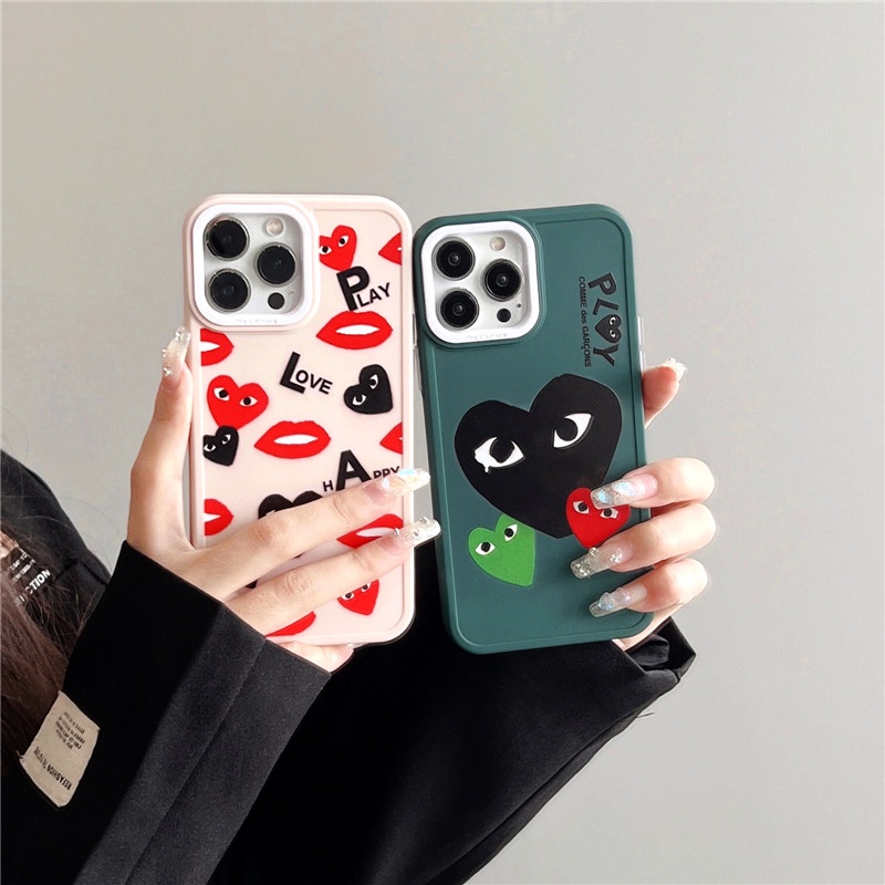 PLAY CDG Soft Case Bahan Silikon TPU Warna Permen Untuk IPhone 14 13 12 11 Pro Max