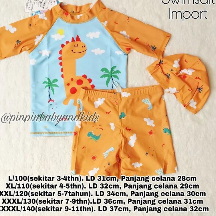 Setelan baju renang anak branded import ▪ BSH.18Oc22ᴰ