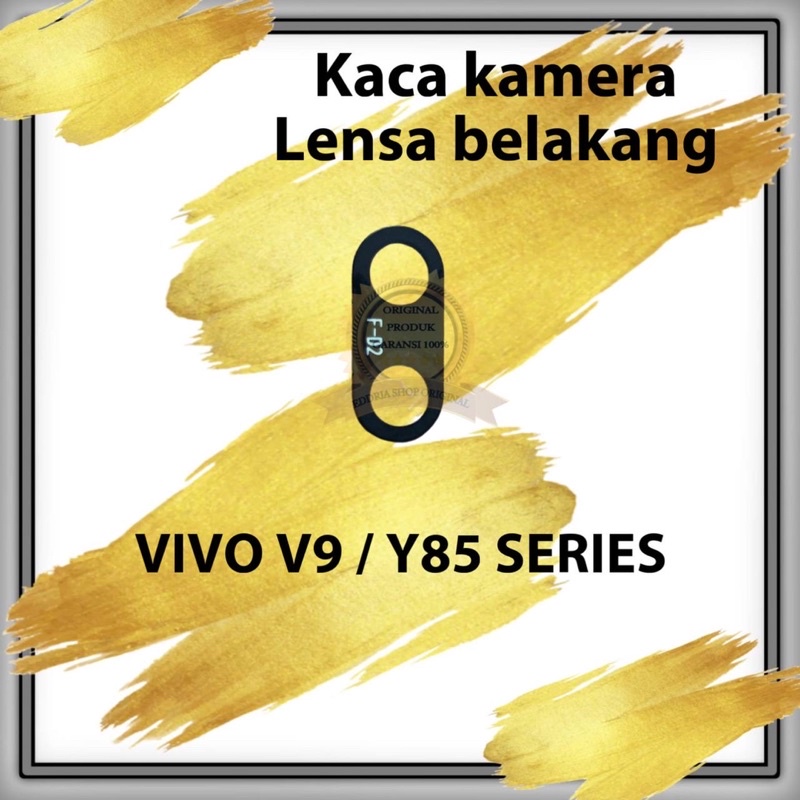 Kaca Lensa Kamera Belakang Vivo V9 / Y85 Sudan Sama Lem Black