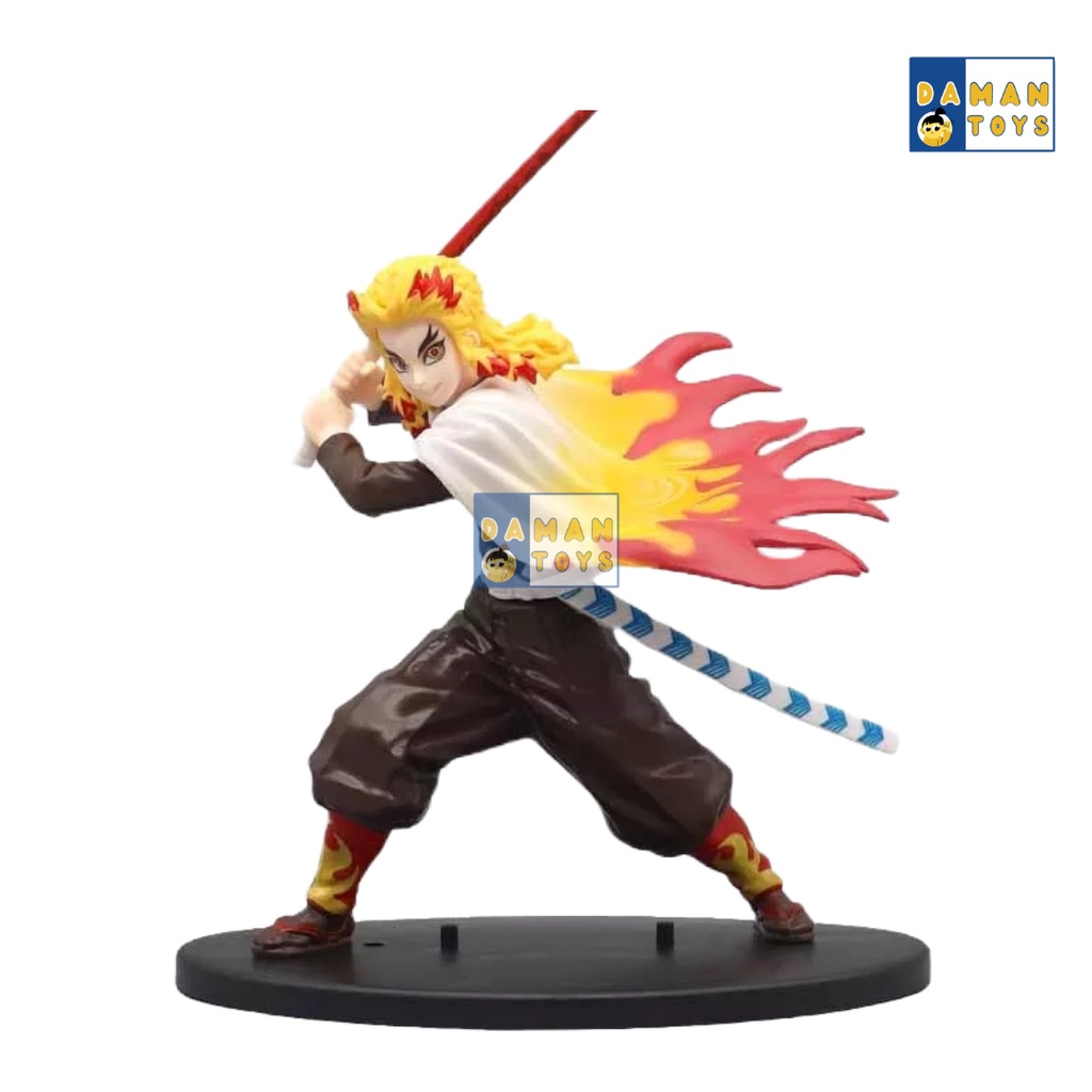 Action Figure Demon Slayer Kimetsu Yaiba Sun Breating Tanjiro Rengoku Siranui Zenitsu Hekireki Issen Patung Anime