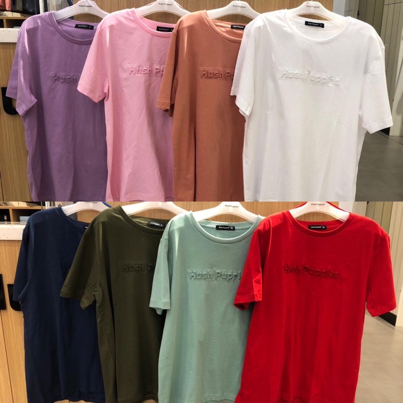 KAOS TSHIRT HUSH PUPPIES WANITA EMBOSS ORI BIGSALE