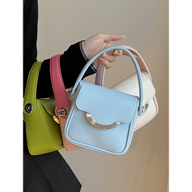 Suhao design niche handbag wanita 2022 baru musim panas warna kontras all-match in small square bag chain messenger bag