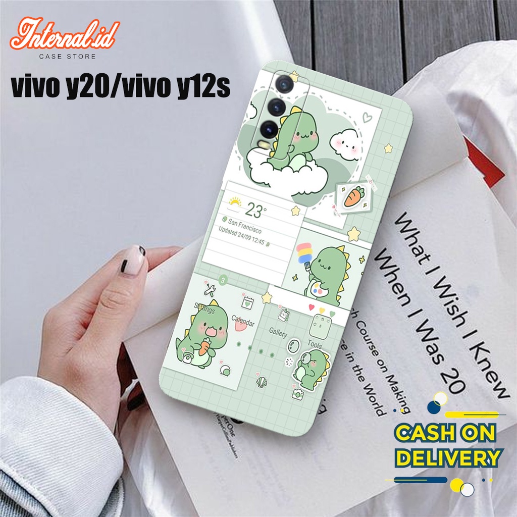 INTERNAL FASHION CASE VIVO Y20 - VIVO Y12S - VIVO Y20S Motif DINO CASE HANDPHONE Terbaru 2022 Case P