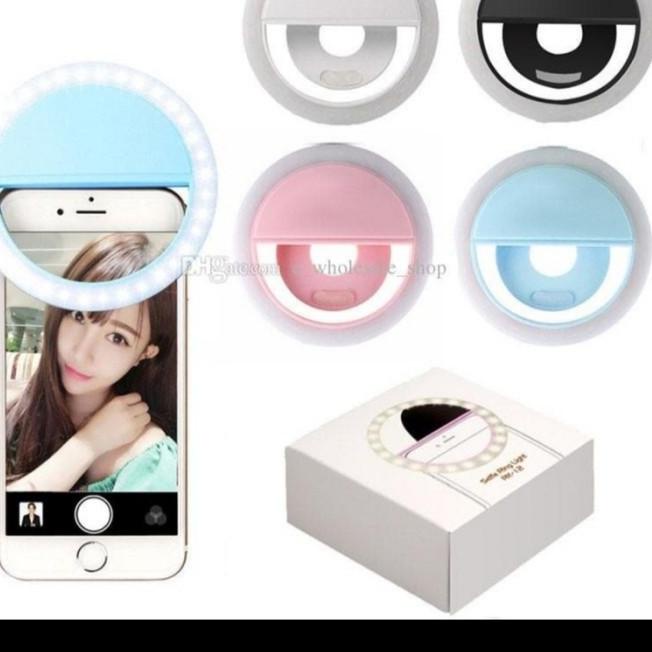 Belanja hemat--Lampu Selfie Ring Light HP Jepit - Lampu LED Ringlight Mini TikTok - Ring Light Selfi