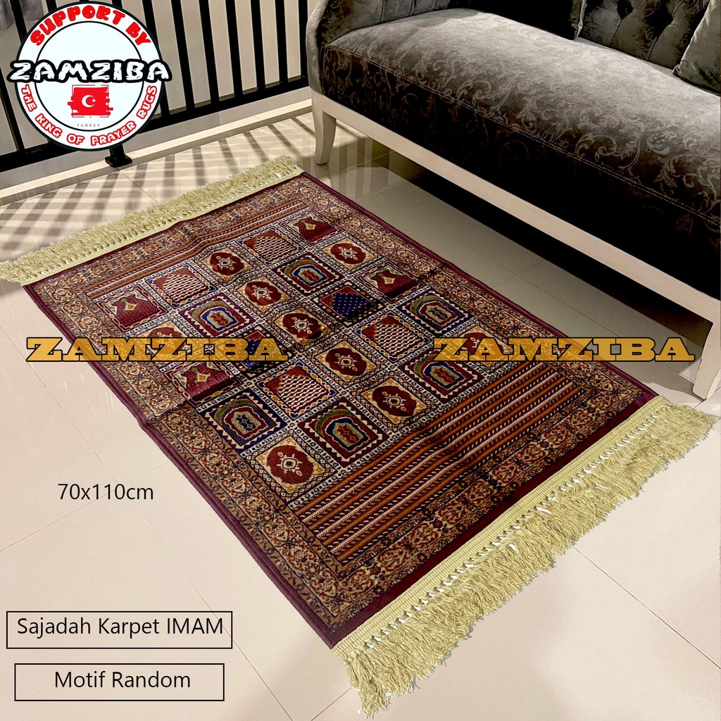 Sajadah Mada Karpet Tebal 3mm Super Premium Ukuran 70x110cm Sejadah Zamziba