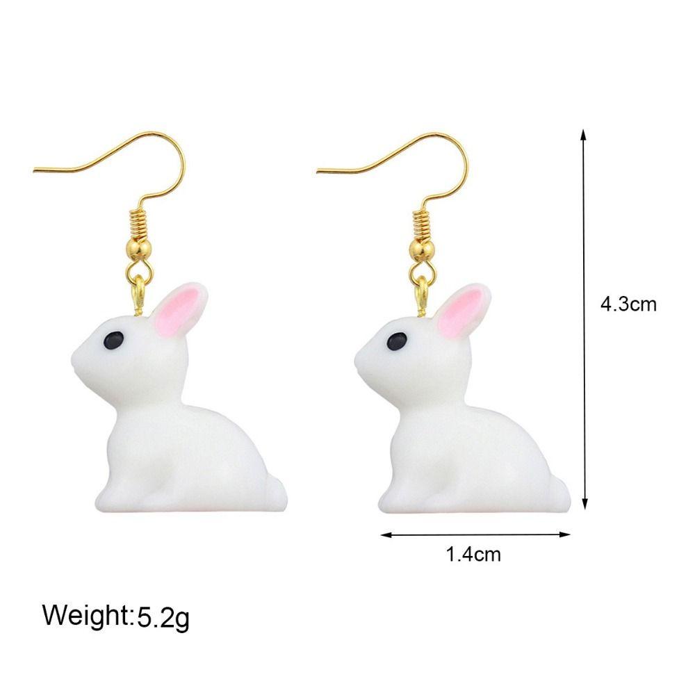 Mxbeauty Rabbit Drop Earrings Trendy Fashion Kreatif Hewan Earwear Hadiah Tahun Baru Anting Gaya Korea