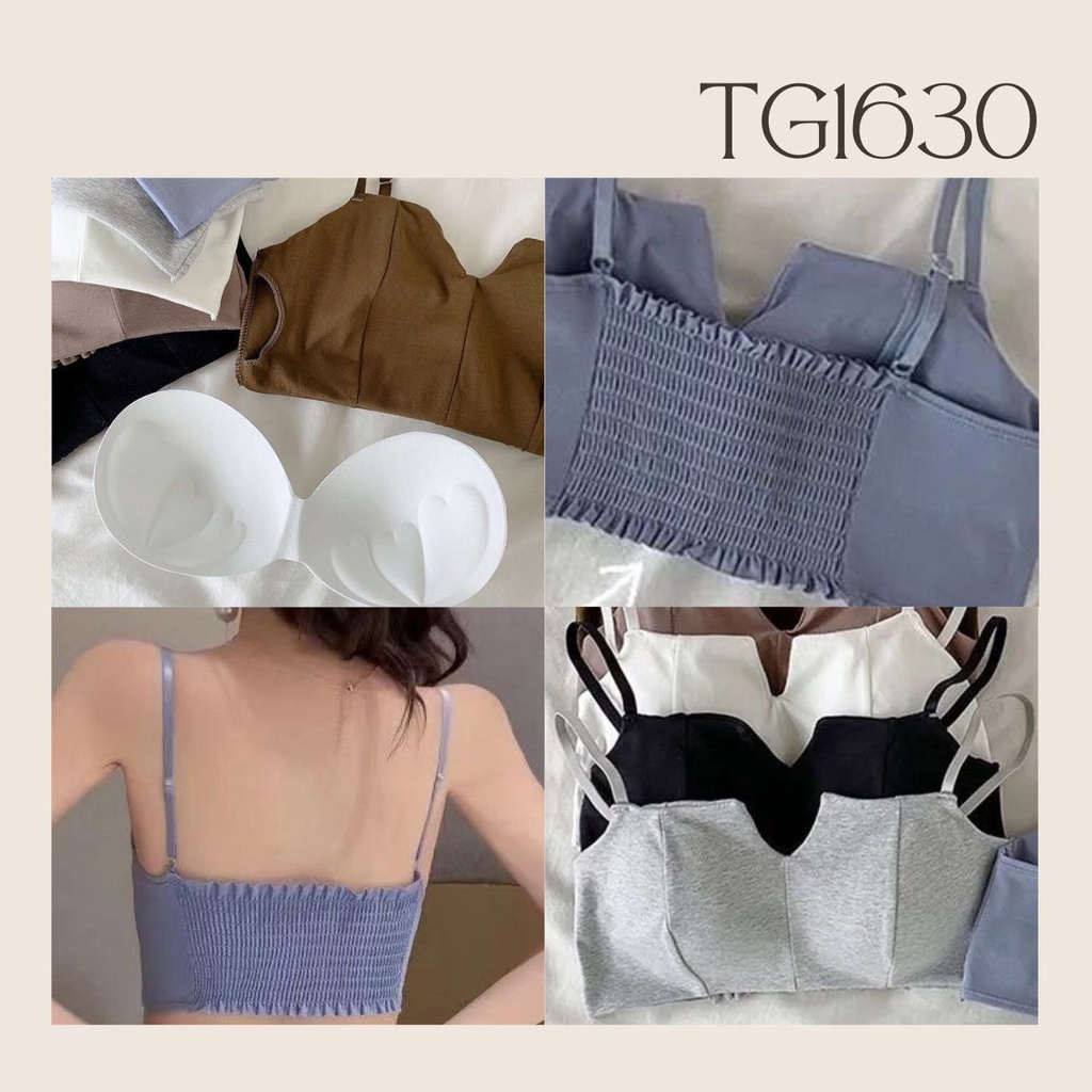 GROSIRTAS TG1630 Bralette Wanita import Motif Karet Belakang