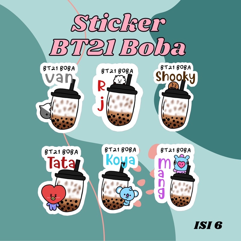 Sticker karakter bts bt21 murah | sticker pack BT21 | sticker set bts meal