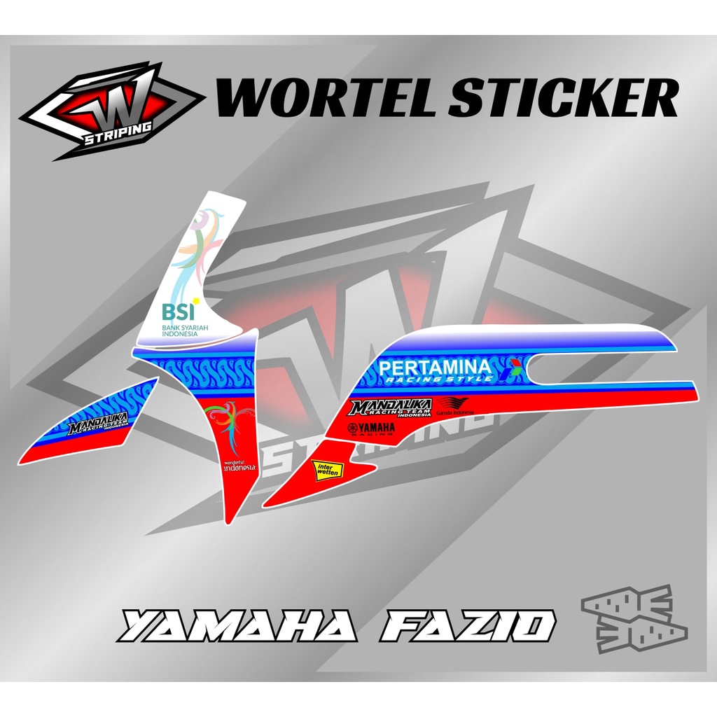 Striping Fazio-Stiker Hologram Decal Motor Fazio Mandalika