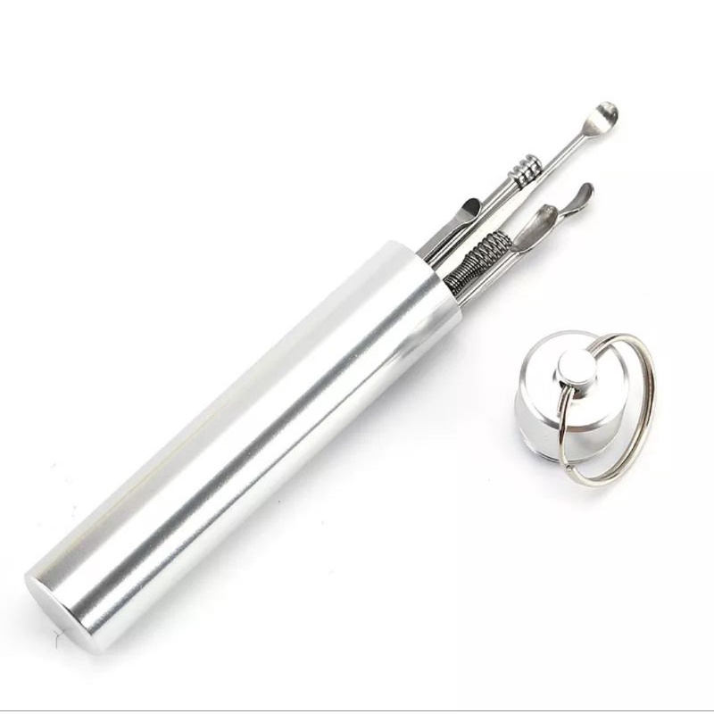 Korek Kuping Box Stainless 6 in 1 Pembersih Kuping Stainless Steel Aluminium