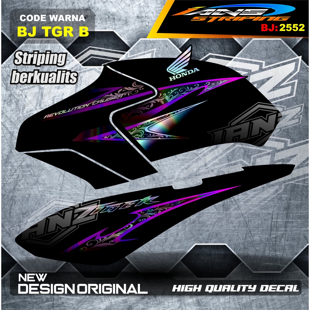 COD STRIPING TIGER REVO VARIASI HOLOGRAM / STRIPING CUSTOM HONDA TIGER 2000 / STIKER LIS STRIPING TIGER TERMURAH