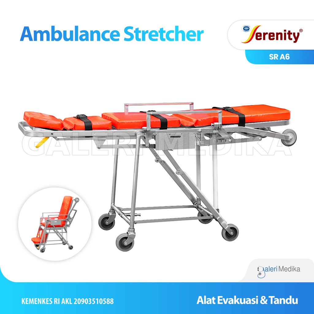 Ambulance Stretcher Serenity SR A6 / Tandu Ambulans Serenity SR-A6