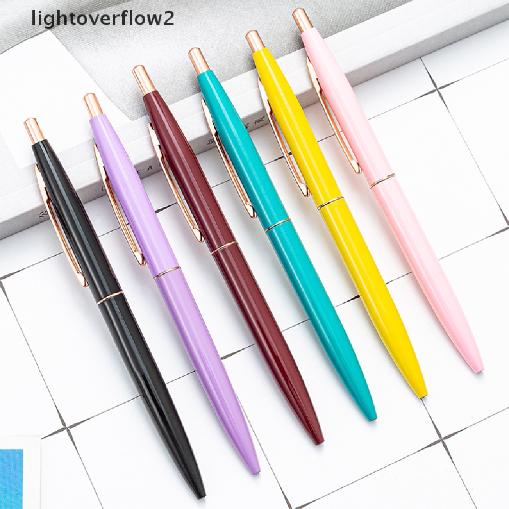 (lightoverflow2) Pulpen Bahan stainless steel Untuk Kantor