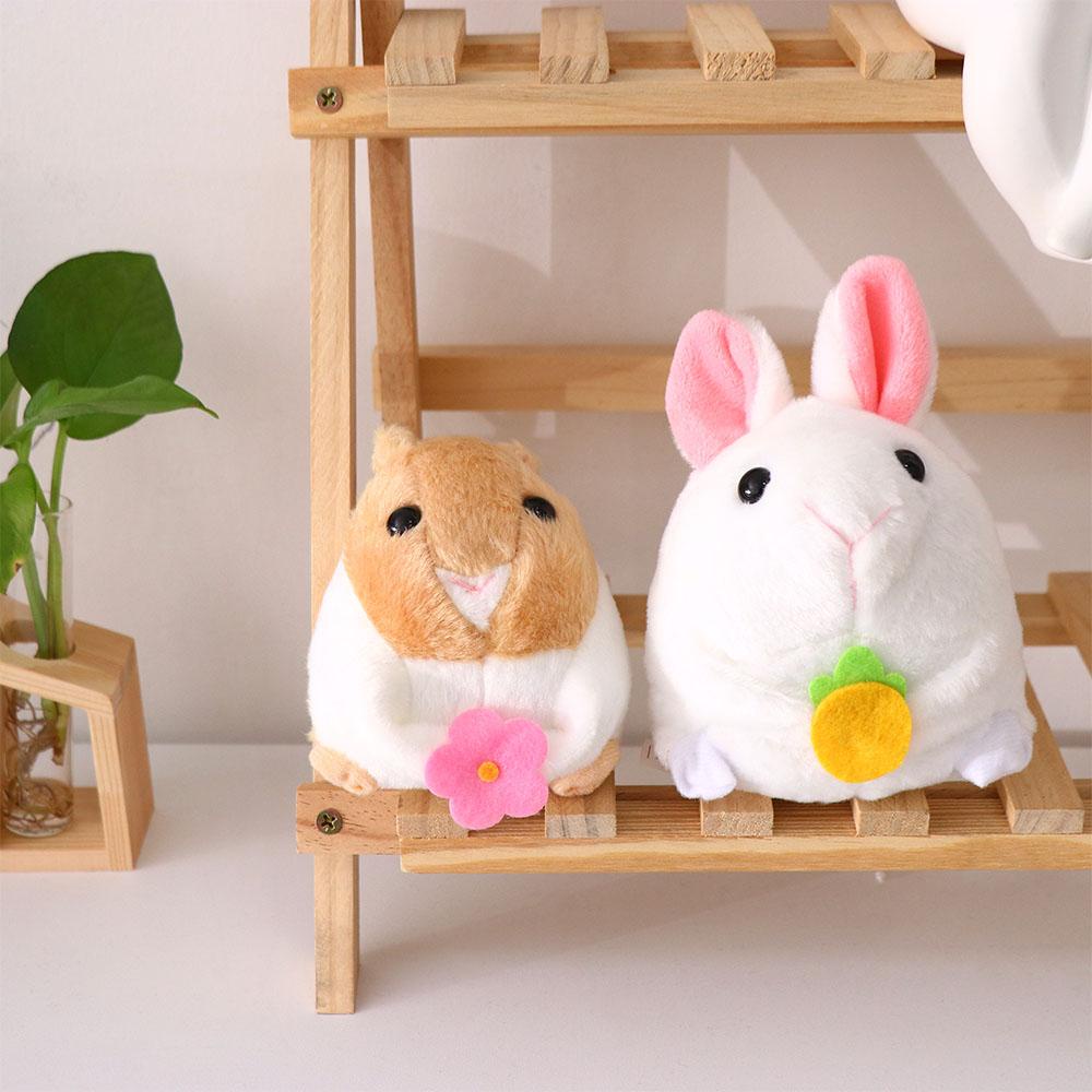 Quinton Mainan Hewan Kawaii Lucu Dekorasi Kamar Tidur Hadiah Ulang Tahun Ekor Bergoyang Handmade Wag Tail Rabbit Toy