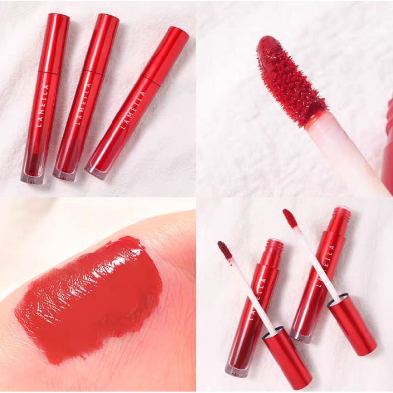 Lameila Lipstik Wanita Matte Just Red Edition