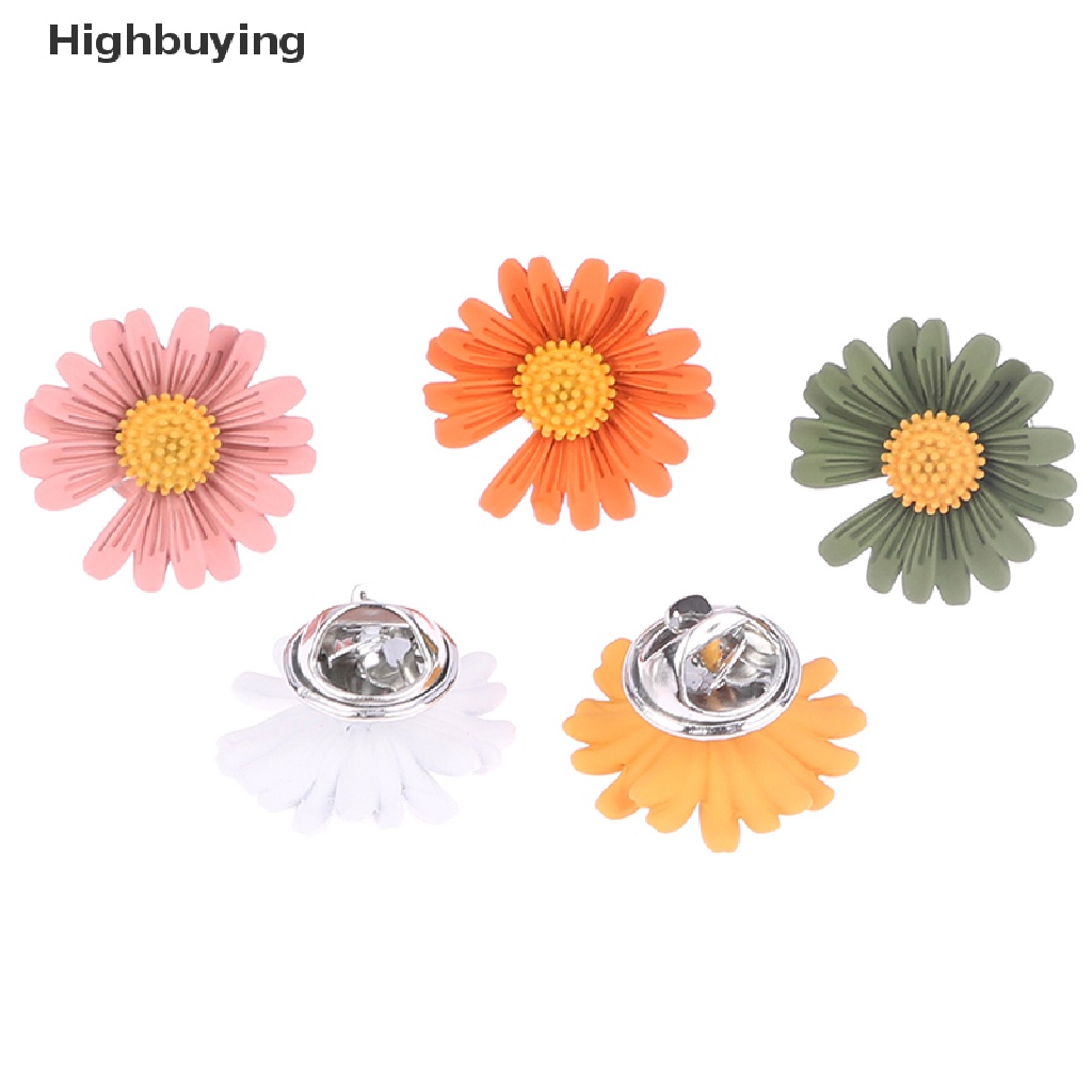 Bros Bentuk Tanaman Bunga Daisy Bahan Logam Gaya Vintage Untuk Pria Dan Wanita Glory