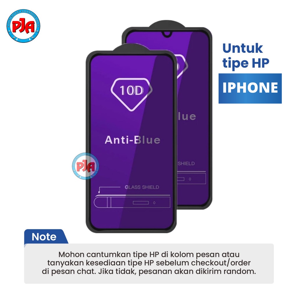 Tempered glass TG Anti Gores Blue light Antiradiasi Iphone 6+ 7+ 8+ 11 Xs Max