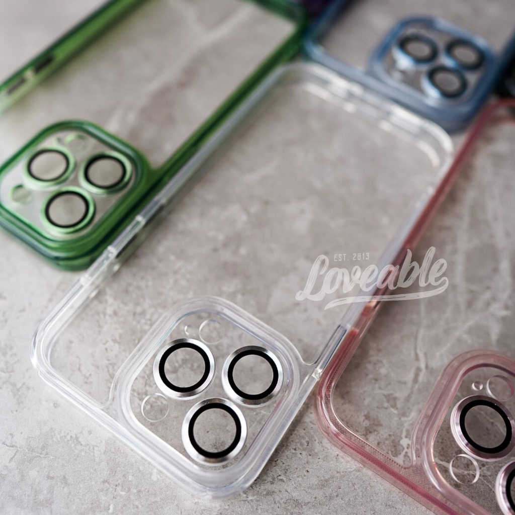 Lenspro metalic with invisible frame case iphone for 11 12 13 pro max