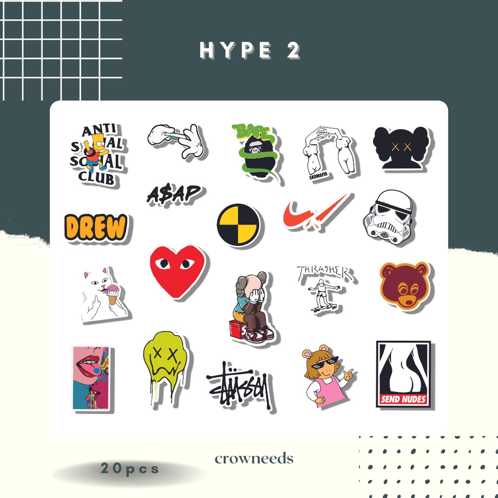 

[STIKER HYPE 2] STICKER AESTHETIC | STICKER TUMBLR | STIKER PACK | STIKER LAPTOP | STIKER HP | STIKER AESTHETIC | STIKER BAND | STIKER LOGO | STIKER HYPEBEAST