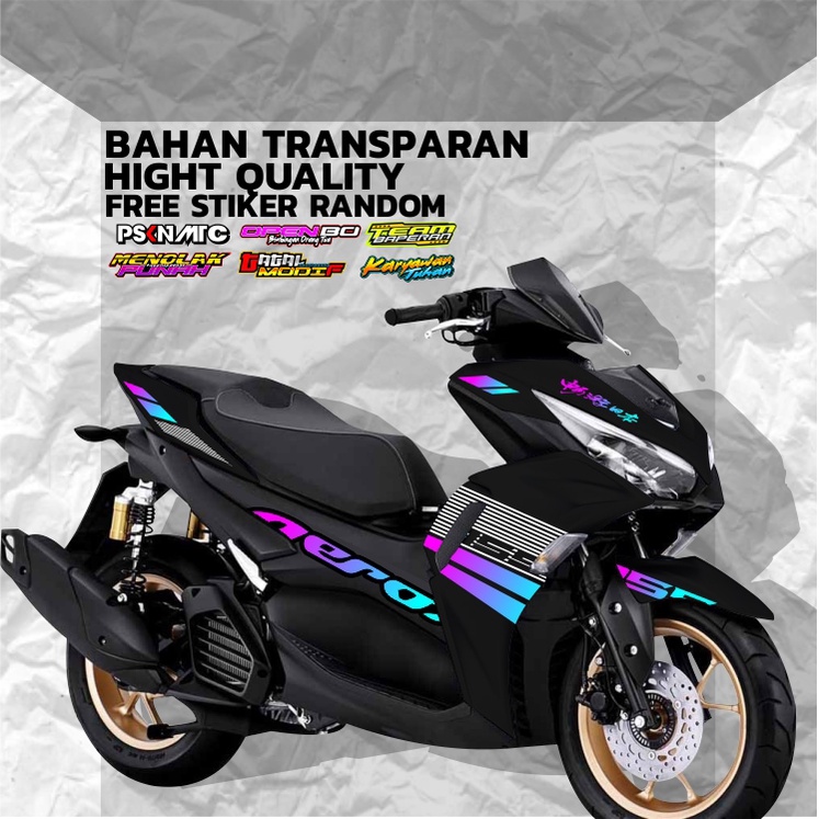 STIKER AEROX STRIPING TRANSPARAN AEROX NEW VARIAN WARNA