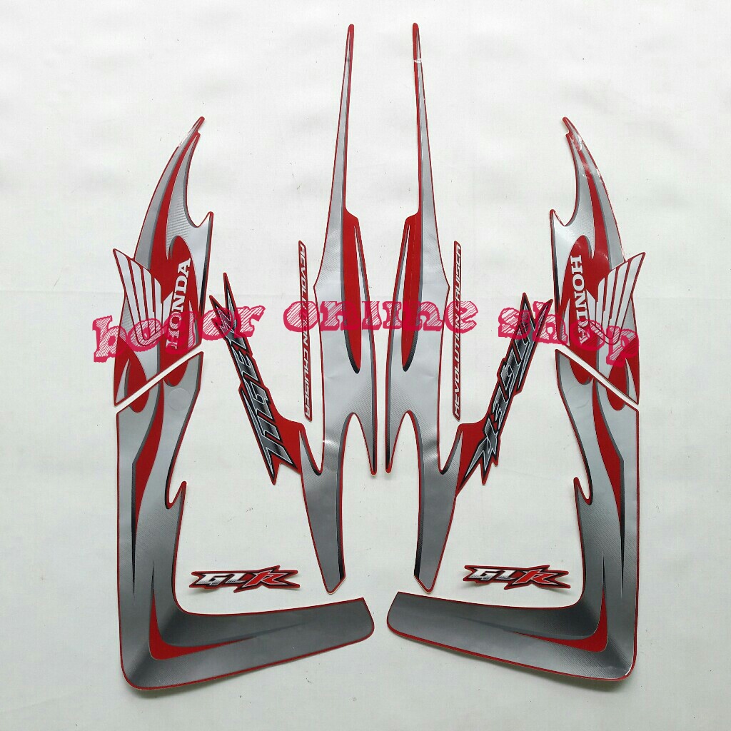 stiker motor tiger revo 2008 merah