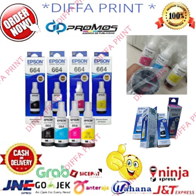 Tinta Printer L100 L110 L120 L121 L200 L210 L220 L300 L310 L350 L355 L360 L365 L380 L385 L405 L485 L550 L555 L565 L655 L1300 L1455 Original 70ml