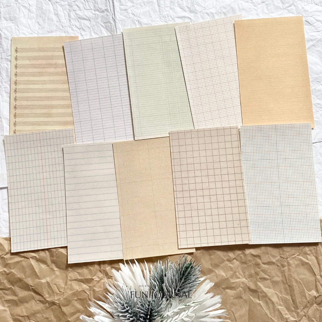 

OLD NOTE AS DECORATION PAPER PACK UNTUK JOURNAL JURNAL PLANNING PLANNER SCRAPBOOK DIY BUJO