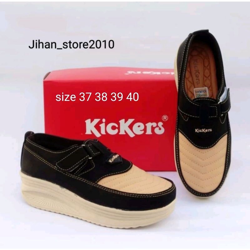 SEPATU WEDGES KICKERS TERMURAH // SEPATU WEDGES WANITA TERBARU V15