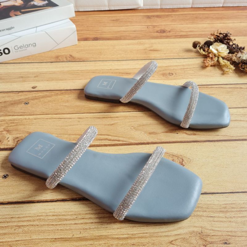 ABBUSHOES RN 09 sendal flat tali ban 2 import 1cm
