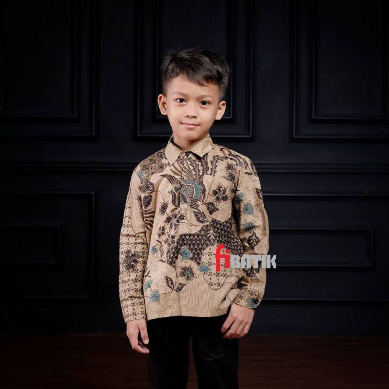 KEMEJA BATIK ANAK COWOK BAJU BATIK ANAK LENGAN PANJANG UMUR 2-13TAHUN