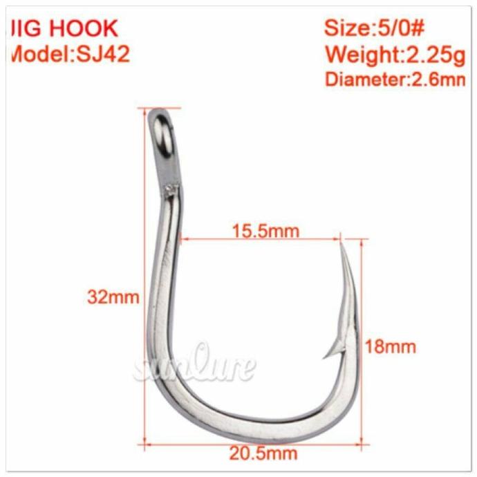 Jigging Hook Kail Pancing Umpan Pancing Alat Pancing