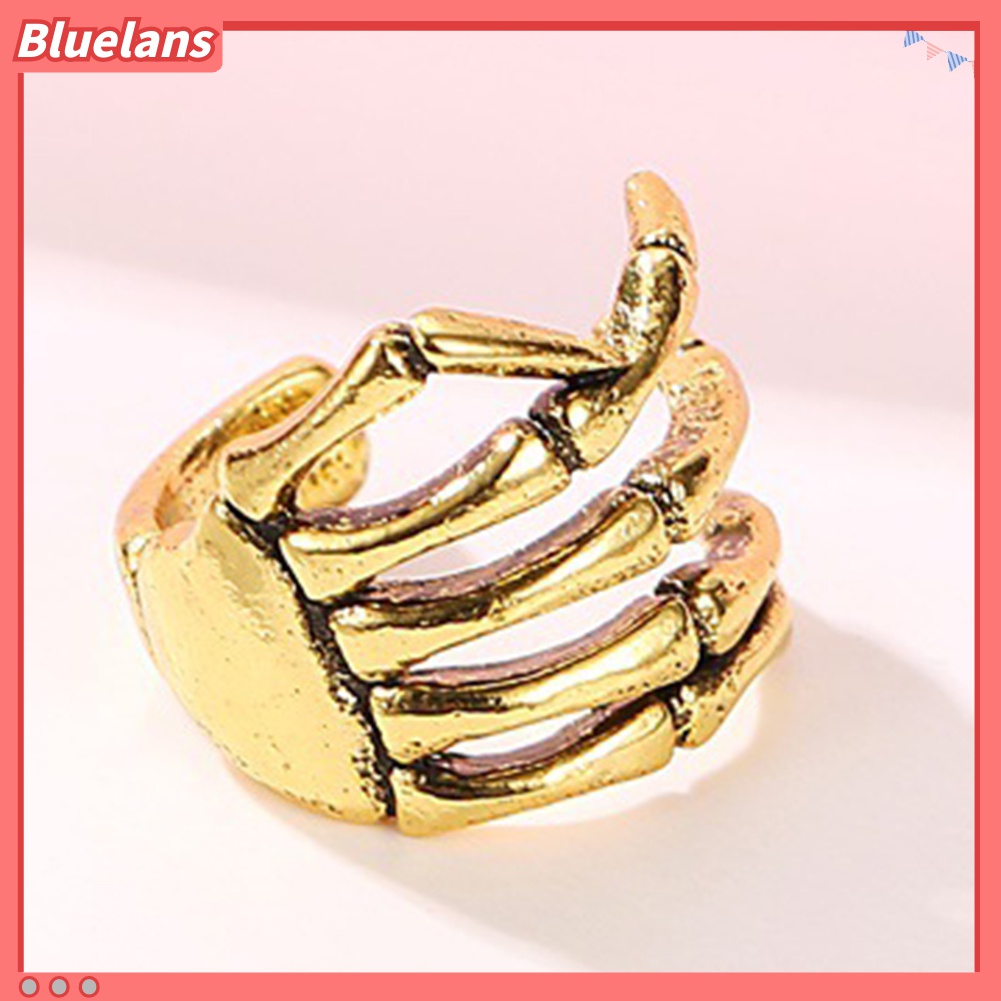 1 Pc Anting Klip Tulang Rawan Telinga Tanpa Tindik Desain Tangan Tengkorak Untuk Wanita