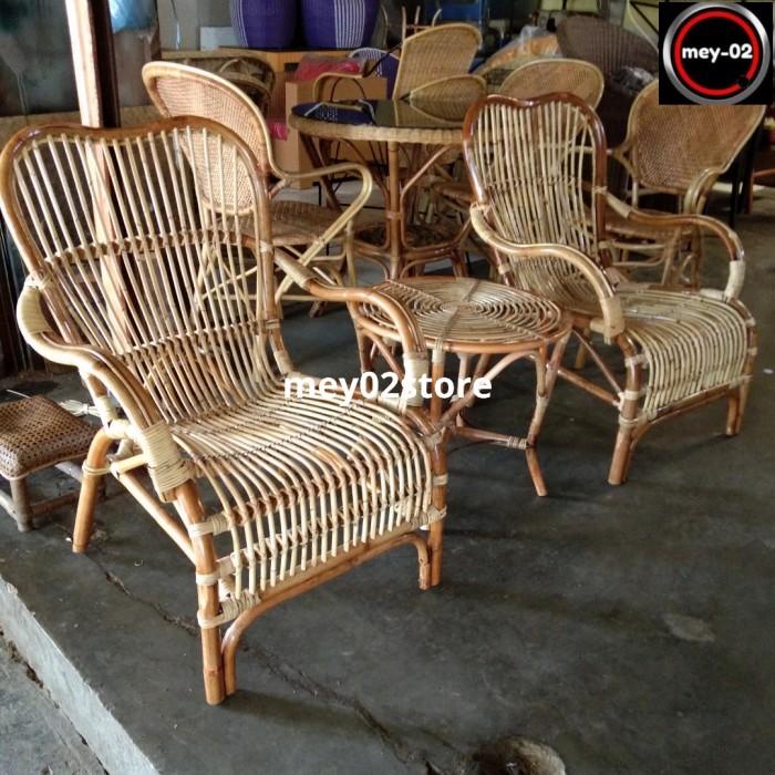 Kursi Santai 1 Set Kursi Santai Mexico / Kursi Teras Rotan Alami