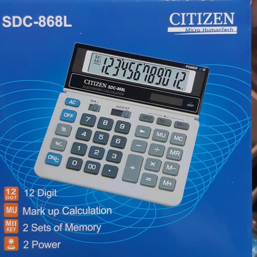 

Model Baruリ Kalkulator Citizen 12 digit SDC 868L . .. . ..